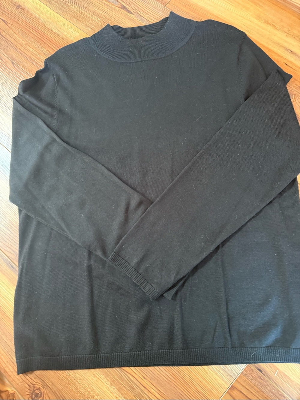 Pendleton Black Mock-Neck silk Sweater